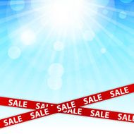 Spring Sale Concept with Nature and Ribbons Vector Illustration N5