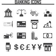 banking vector icons
