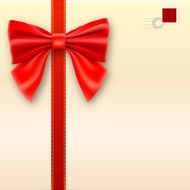 Red ribbon with bow N2