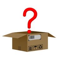 box with a question mark isolated on white background