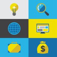 Start-up icon set in flat design style N5