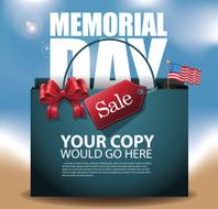 Beach Memorial Day Sale shopping bag Background