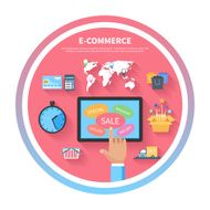 Internet shopping concept with monitor screen N2