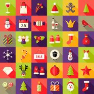Big Christmas Squared Flat Icons Set 2 N2