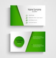 Modern light green business card template