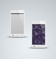 Abstract white smart phone background