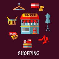 Flat shopping icons for household appliances N2
