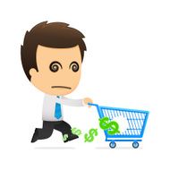 Funny Cartoon Office Worker N26