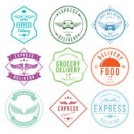 Express Delivery Label and Badges Design elements Vector N3