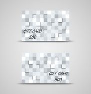 Gift card with abstract squares