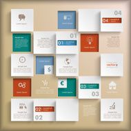 Squares Holes Retro Background Infographic N2