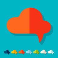 Flat design cloud N4