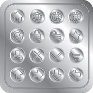 Metallic Icons - web