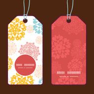 Vector abstract decorative circles stars vertical round frame pattern tags