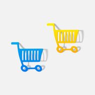 realistic design element grocery cart N39