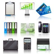 Business icons set N90