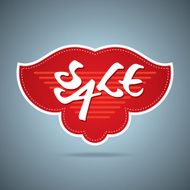 Red discount sale labels N2