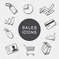 Marketing symbols set