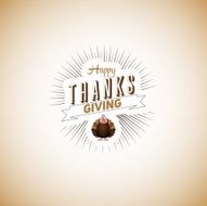 Vintage cartoon of turkey bird for Happy Thanksgiving celebration