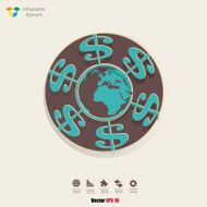Vector infographic elements Modern business dollar signs style