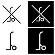 Hand Truck icon- Vector