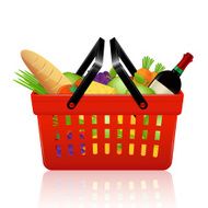 Shopping Basket With Groceries N2