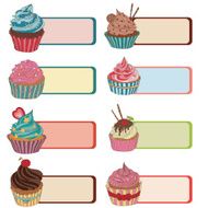 Price tag label with a cupcake N5