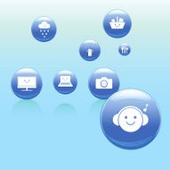 Sexy blue icons