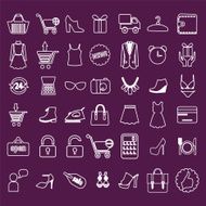 Shopping and Retail related icons set