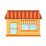 Vector illustration with flat store building N2