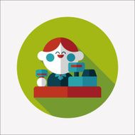 shopkeeper flat icon with long shadow eps10 N17