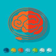 Flat design brain N5