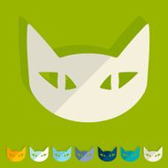 Flat design cat N12