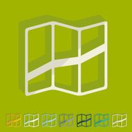 Flat design map N4