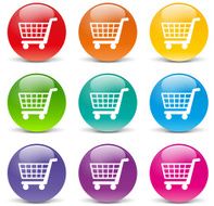 Vector shopping icons set N2