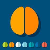 Flat design brain N9