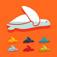 Flat design turtle N5