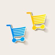 realistic design element grocery cart N43