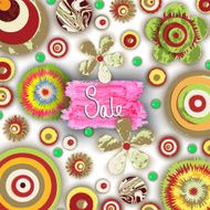 Sale Offer tag motivational background Discount Flowers