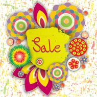 Sale Offer tag motivational background Discount Flowers N2