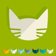 Flat design cat N16
