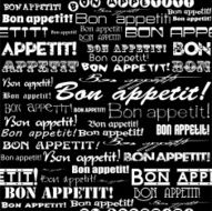 Seamless &quot;Bon appetit!&quot; pattern