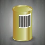 Yellow Metal Tin Can
