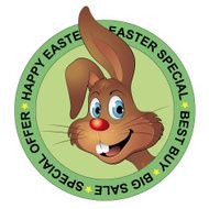 Easter Sale Discounts with bunny stamp N2