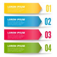 Colorful design arrow numbered