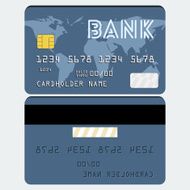 Vector credit card in &#039;flat&#039; style