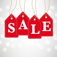 Old Red Paper Sale Tags