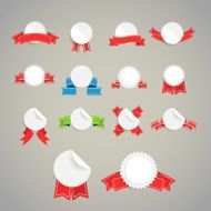Collection of paper style labels Ready for a text N2
