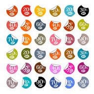 Colorful Discount Stickers Labels Illustration Set N2