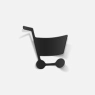 realistic design element grocery cart N44